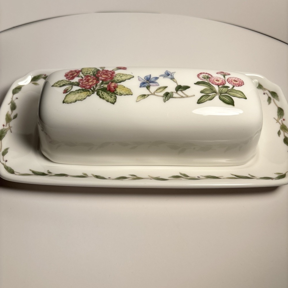 Noritake‎ Gourmet Garden Butter Dish With Lid #7940 Casual - Picture 2 of 4